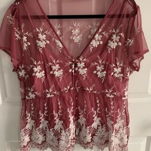 Abercrombie & Fitch Embroidered Top